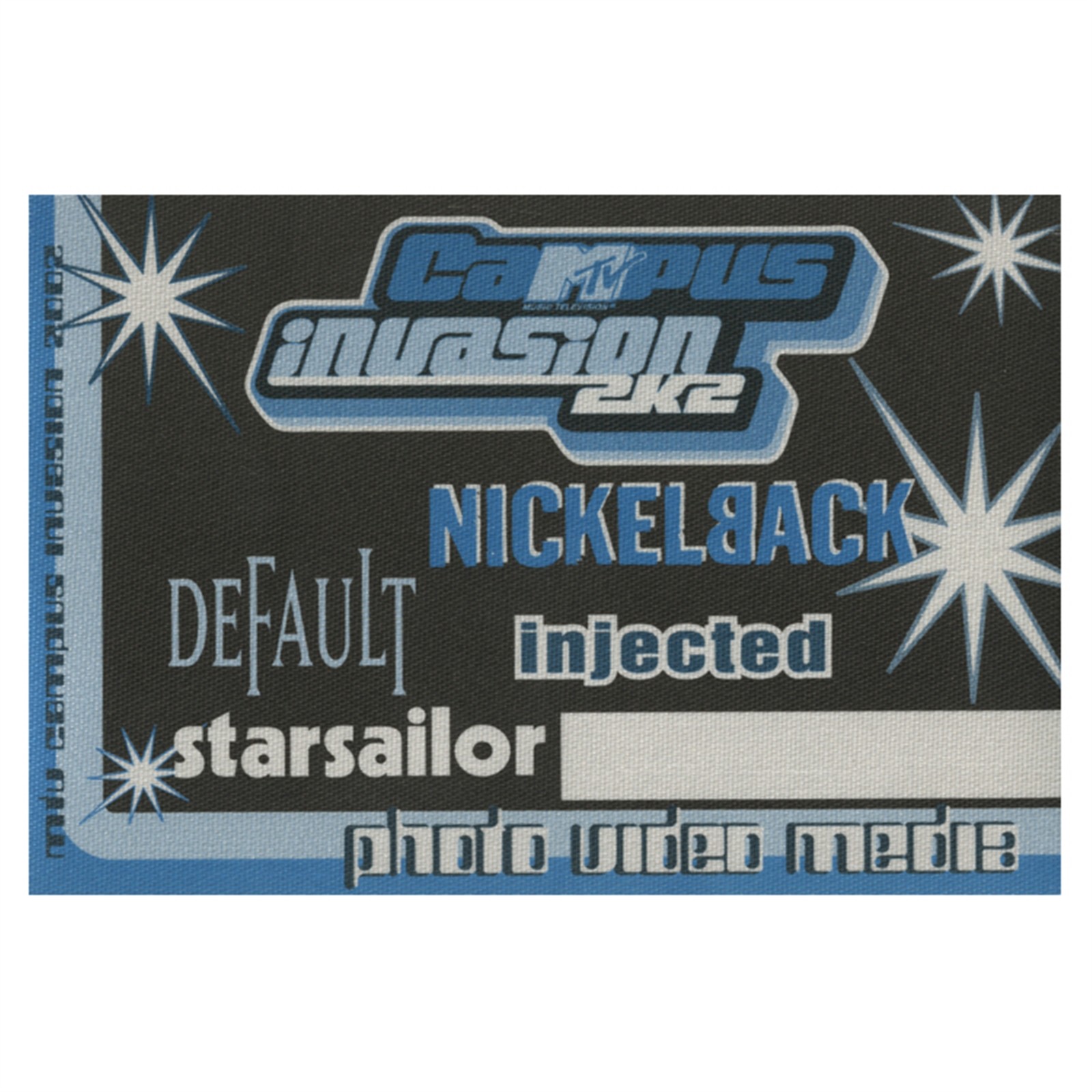 Nickelback 2002 Silver Side Up Concert Tour Photo Backstage Pass