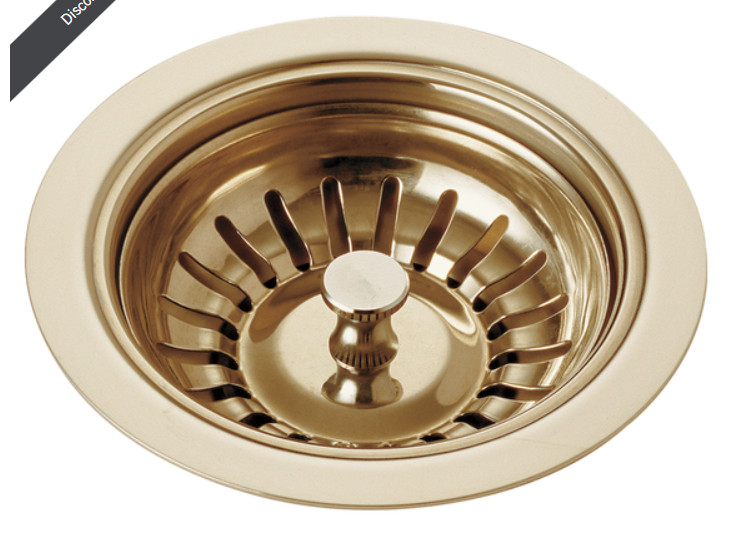 Delta Polished Brass Kitchen Sink Flange and Strainer