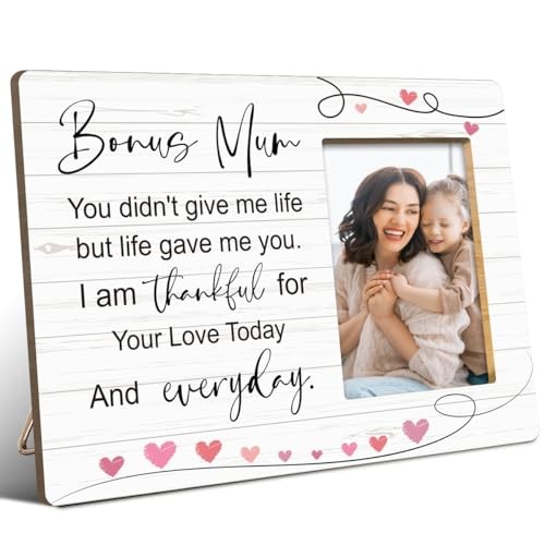  Bonus Mom Picture Frame,Step Mom Gifts for Mothers Day Birthday Bonus Mom-3