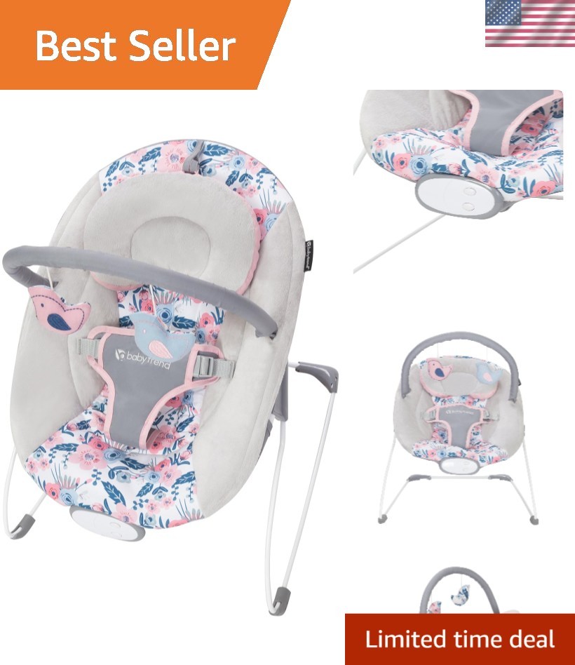Portable EZ Bouncer with Toys & Melodies in Bluebell - Perfect for On-the-Go