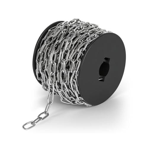304 Stainless Steel Chain 50ft Hanging Chain Metal Chains Link Jack 2mm/50ft