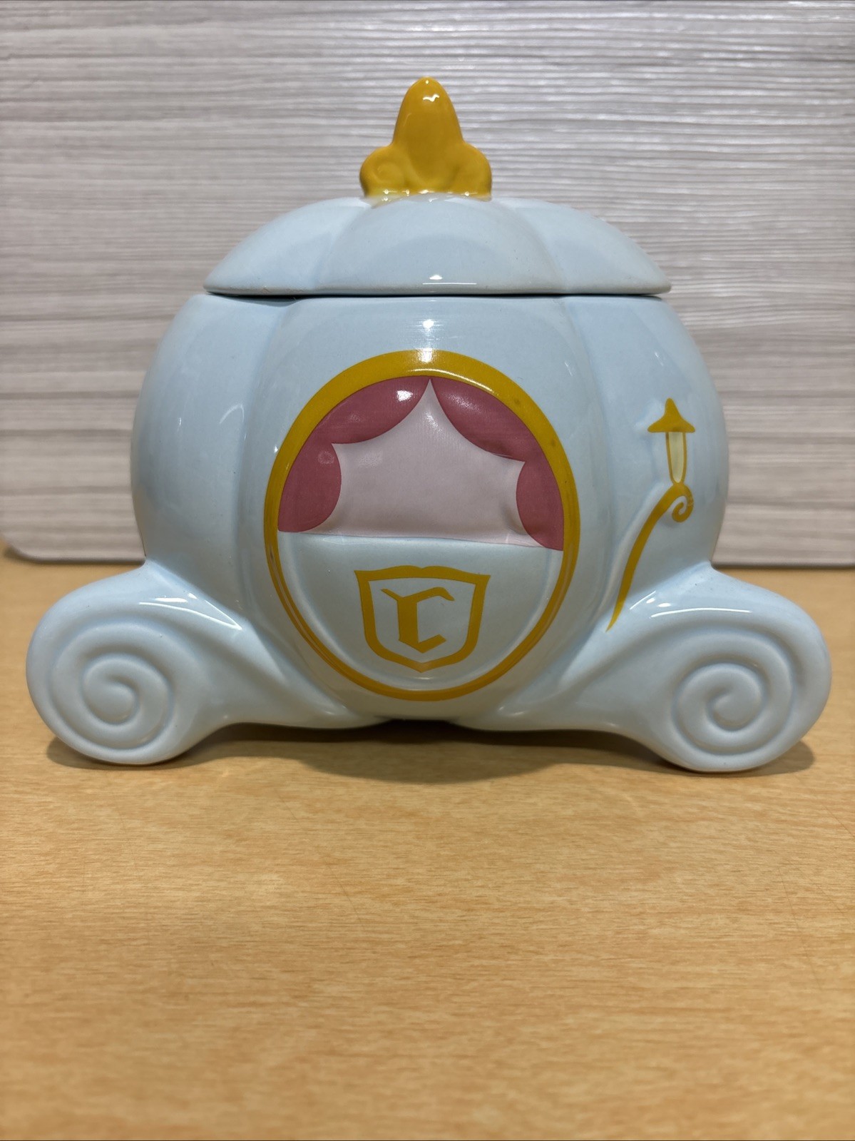 Rae Dunn Bibbidi Bobbidi Boo Cinderella Coach Canister Cookie Jar Disney