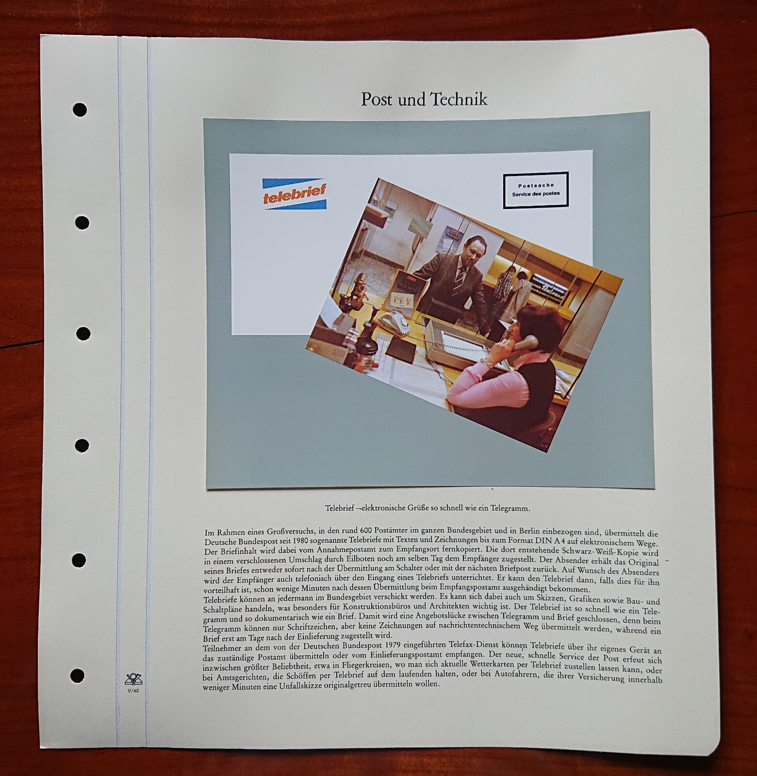 Vordruckblatt Post And Technology Telebrief Electronic Greetings Like Telegram