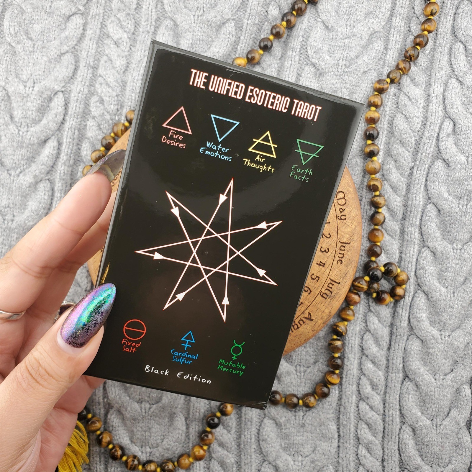 The Unified Esoteric Tarot Black Edition 78 Card Tarot Deck USED