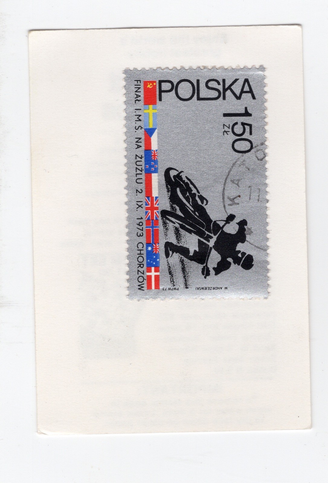 Australian Issued Postage Stamp by Lipton’s Tea - Motor cycle speedway