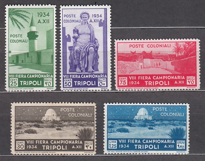 Tripolitania Correo YVETR 144/48 */(*) MH/MNG