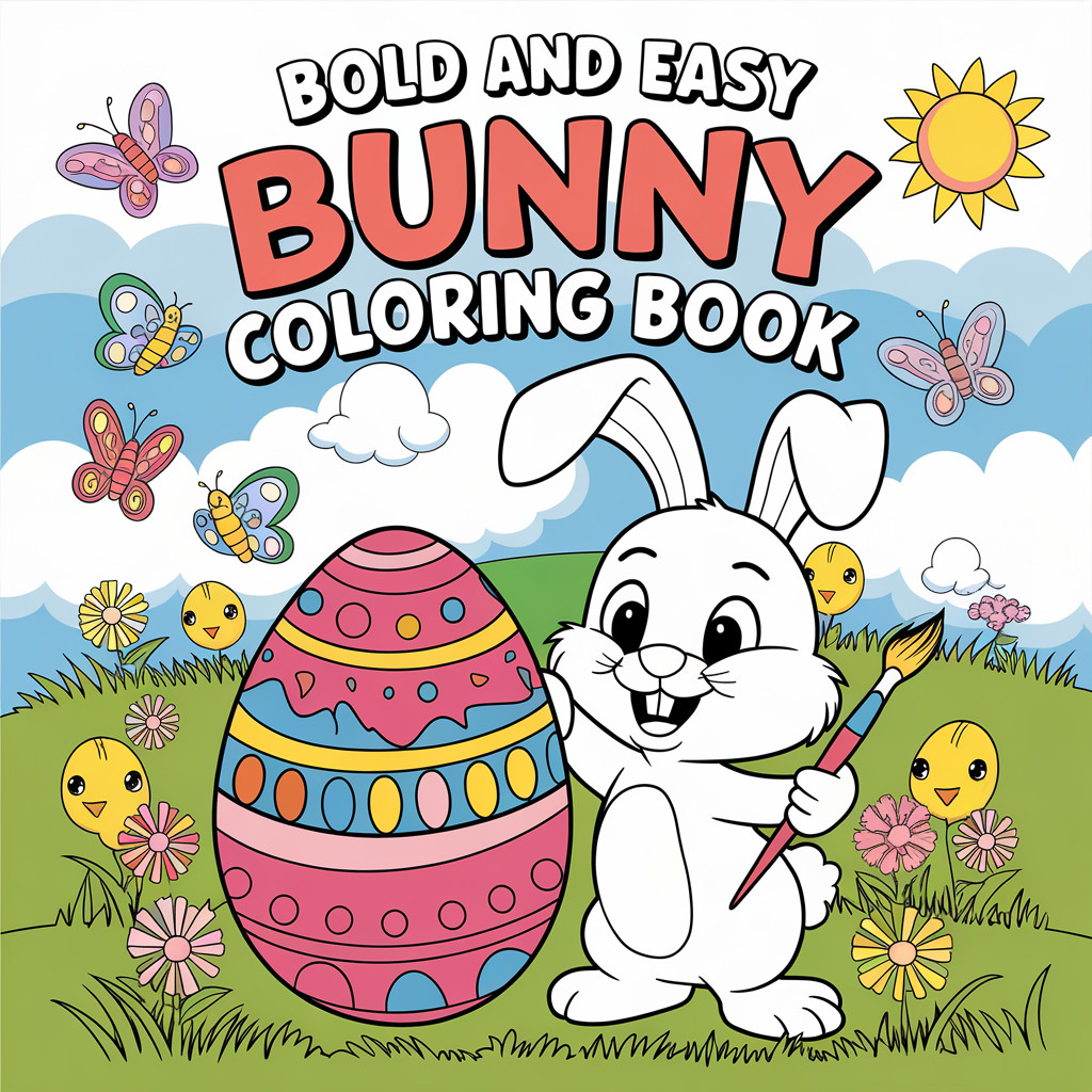Bols and easy easter coloring book