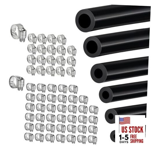 6PCS Vacuum Hose Automotive, 5 FT 1/8 5/32 3/16 1/4 5/16 3/8 Inch ID Vacuum 