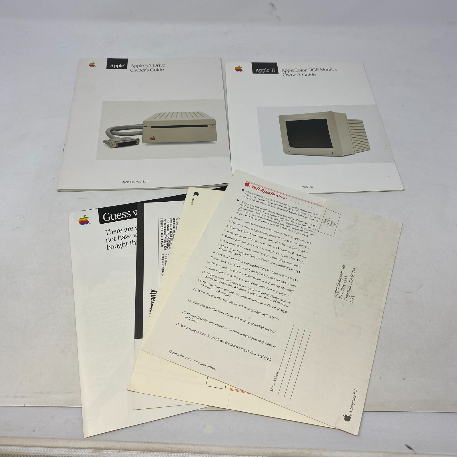 Apple II Apple Color RGB Monitor Apple 3.5 Drive Owner's Guide