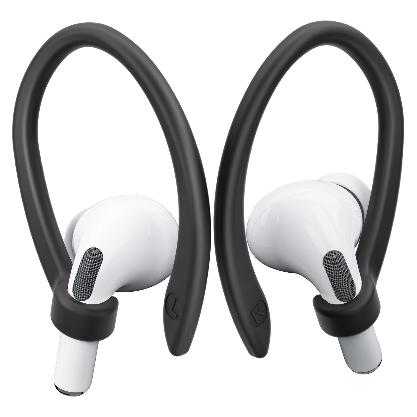 ICARERSPACE 2 Pairs AirPods Ear Hooks for Pro 2, Pro, Black 