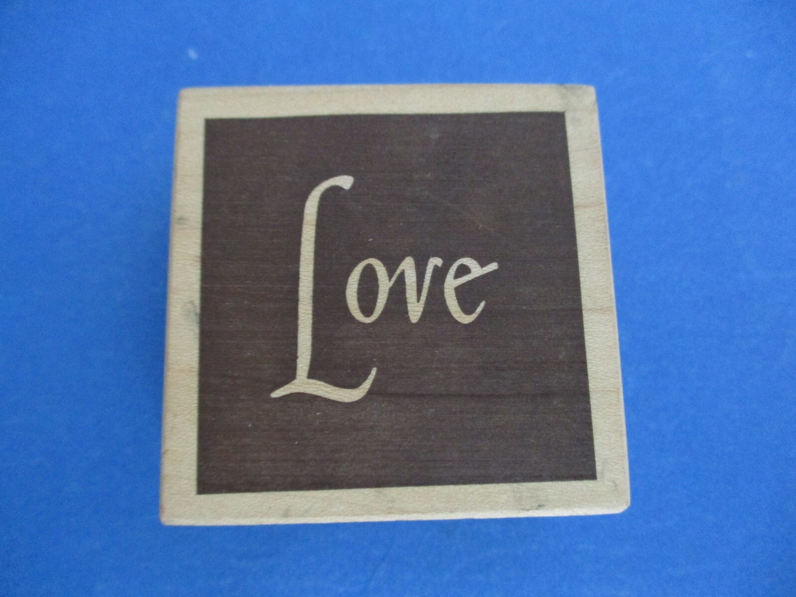 STAMPA ROSA LOVE RUBBER STAMP WOOD MOUNTED 