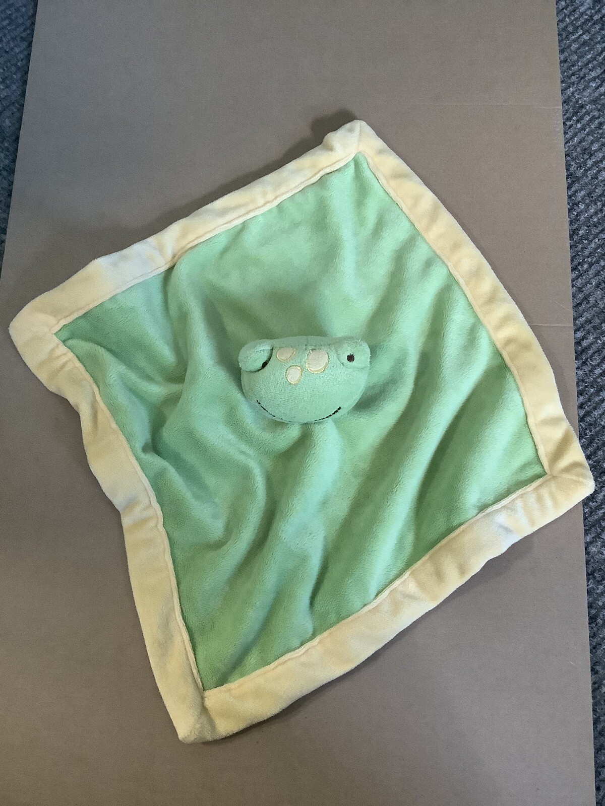 Tiddliwinks Frog Green Security Blanket Gold Lovie HTF RARE EUC NuNu Adorable