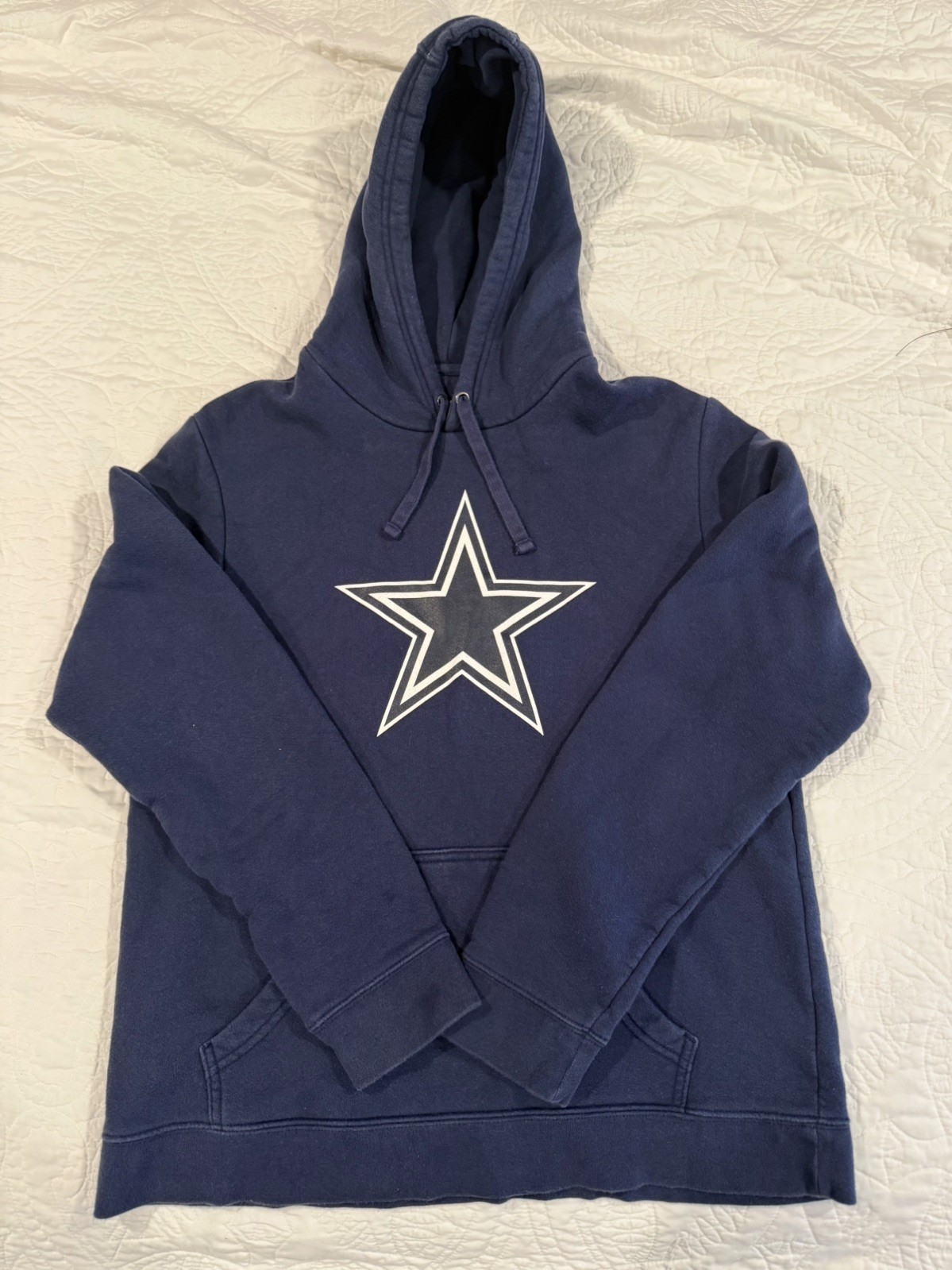 Vintage Fanatics Dallas Cowboys Hoodie Men Large Blue Sweatshirt