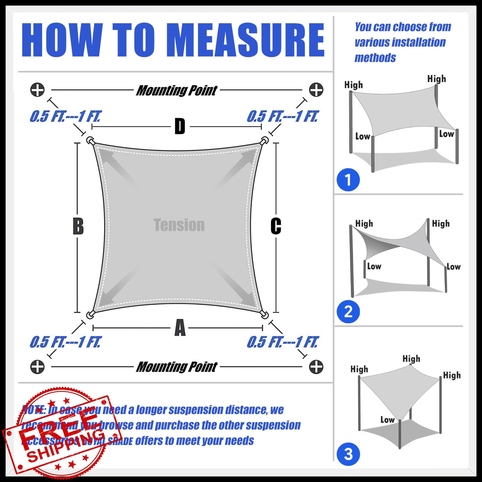 Royal Shade 14x20 Turquoise Sun Shade Sail Rectangle Canopy