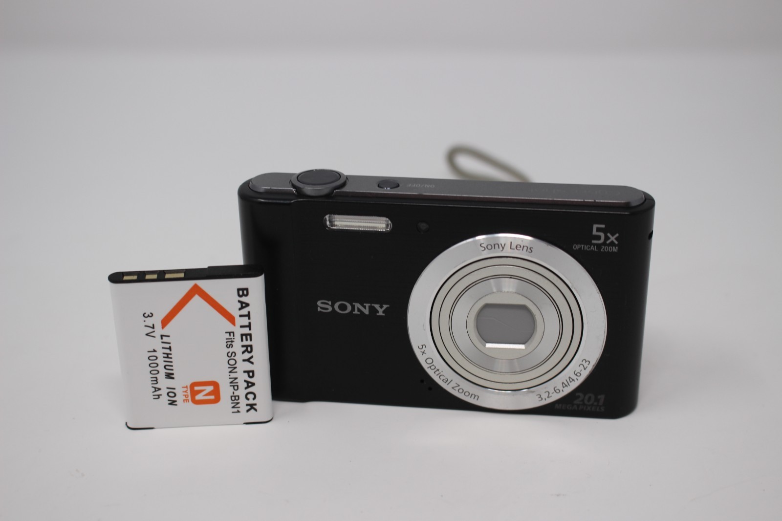 Sony Cyber-shot DSC-W800 20.1 MP 5x Optical Zoom Digital Camera Black w/Batt