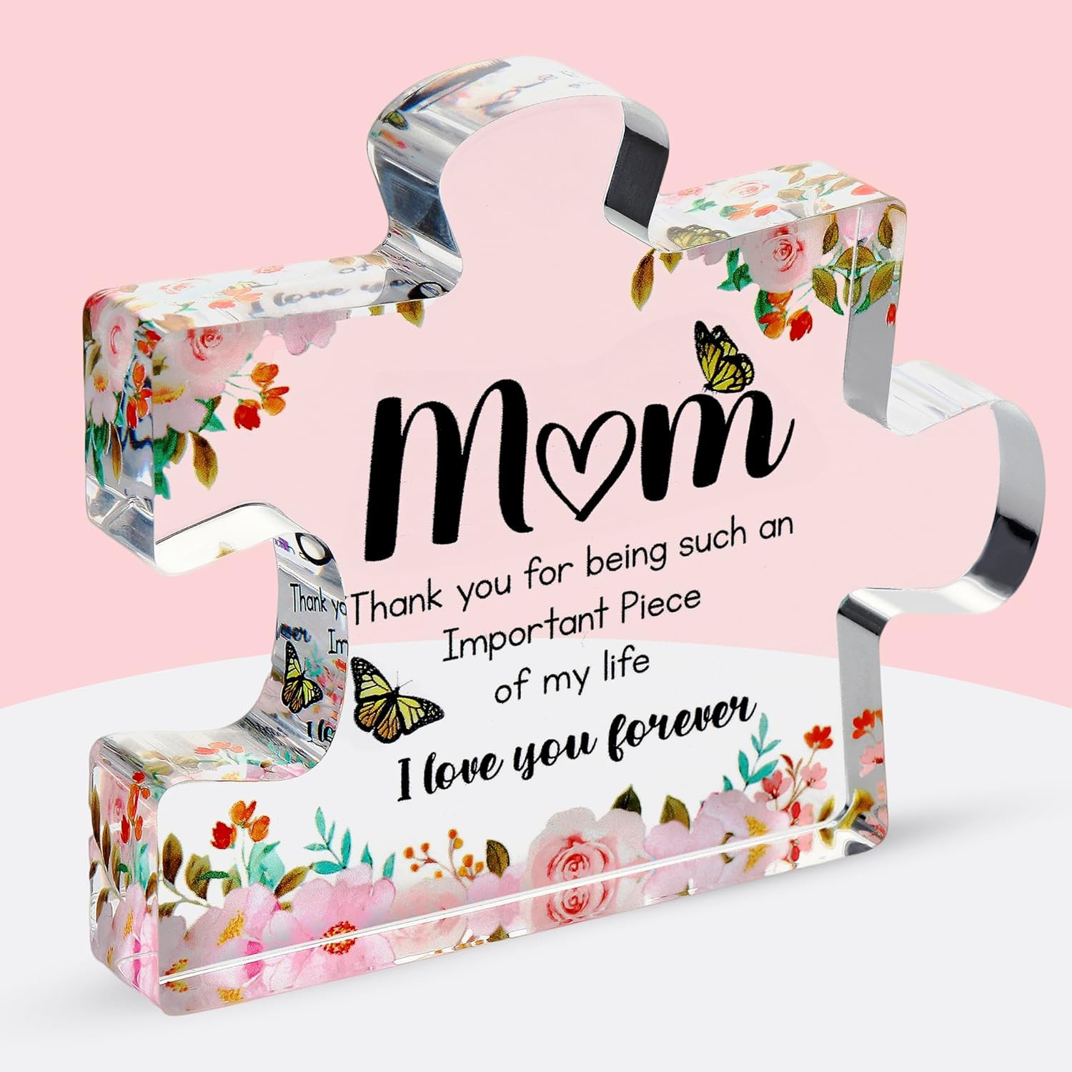 Gifts for Mom - Cute Engraved Acrylic Block Puzzles Piece - Adorable Mom Gift fr
