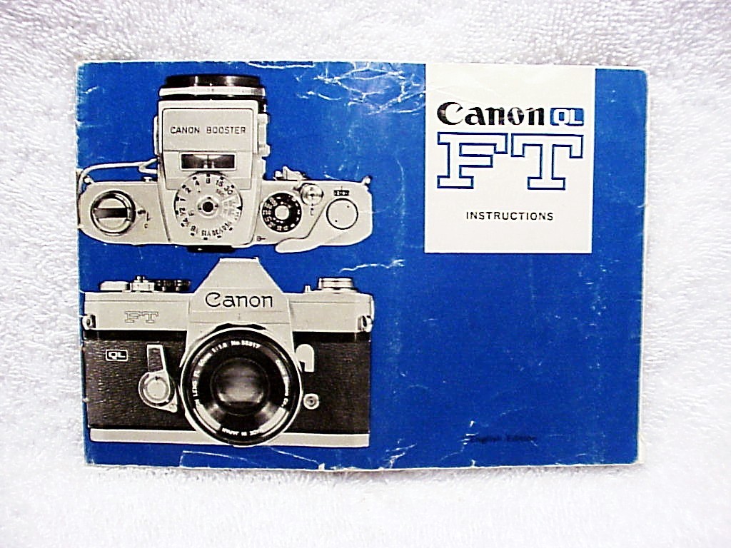 Canon FT Instruction Book | Blue Cover | $11 |
