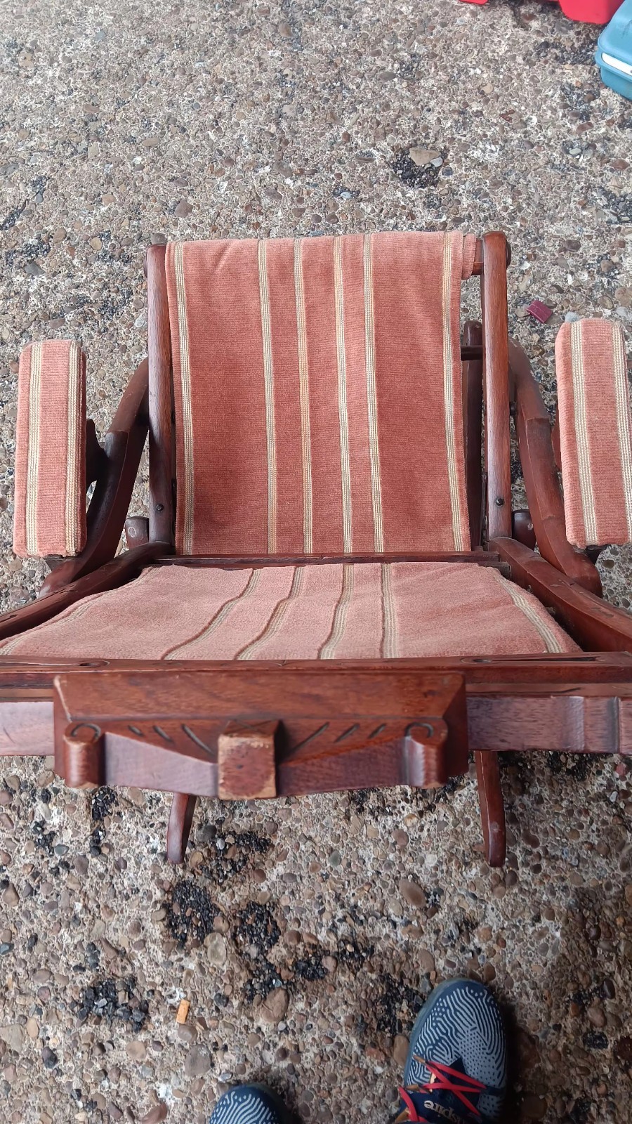 Antique  Eastlake Campaign Folding Rocking Chair Rocker (PLEASE Read!!!