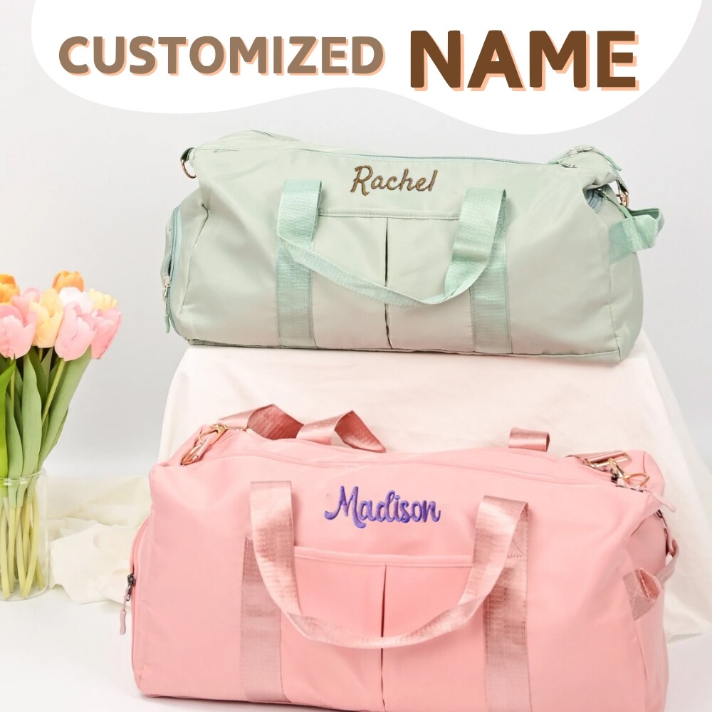 Personalized Name Duffel Bag Custom Weekender Bag Travel Bag Gym bag Luggage