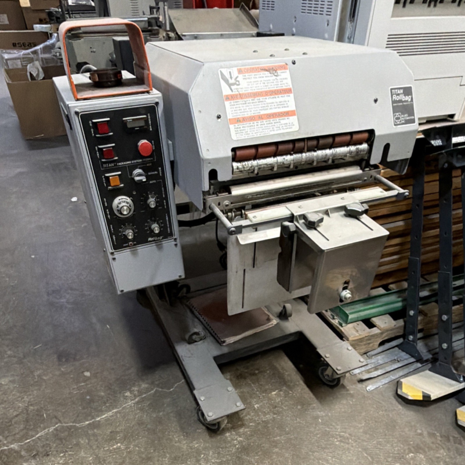 Allied Automation Inc Titan 6500 Automatic Rollbag Sealing Machine with Manual