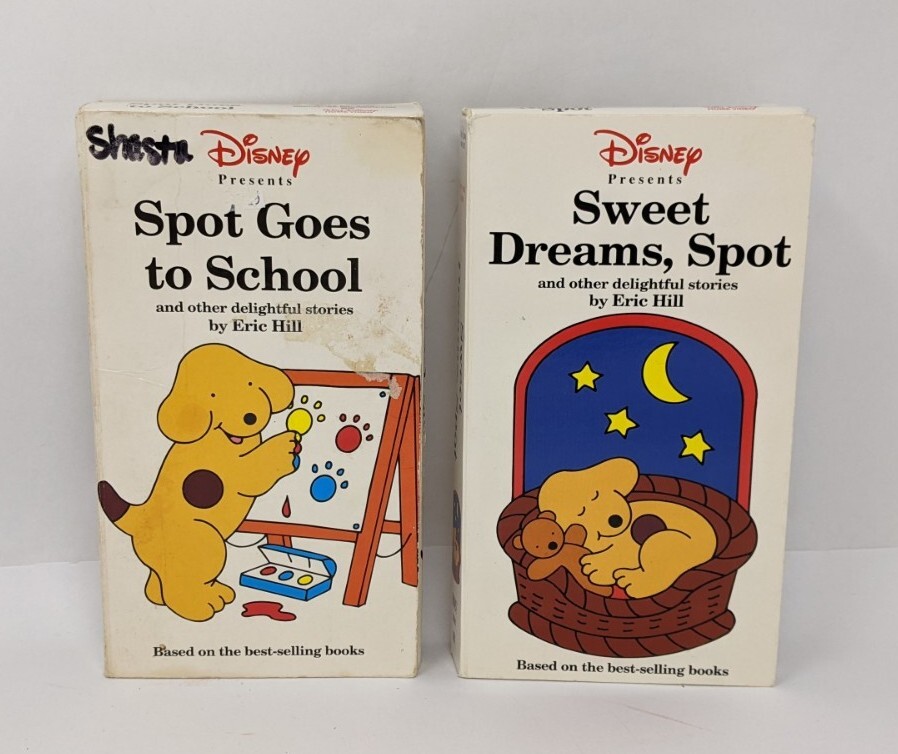 Spot Goes To School & Sweet Dreams, Spot VHS Disney Lot of 2