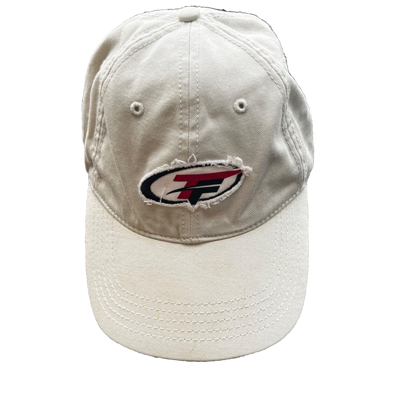 TF Red and Black Logo Top FLITE Golf White Hat Cap Red Black Top FLITE Brand