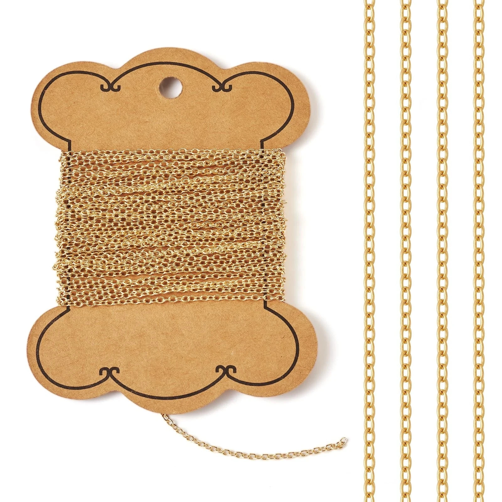 Pandahall 16.4 Feet 14K Gold Filled Cable Chains 