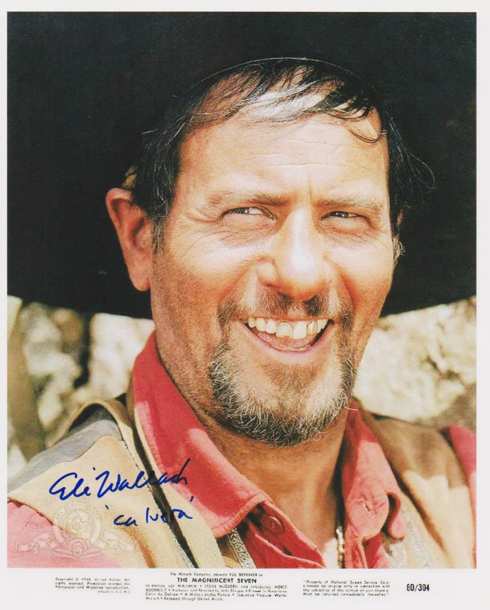 ELI WALLACH signed THE MAGNIFICENT SEVEN 8x10 w/ coa RUTHLESS BANDIT CALVERA