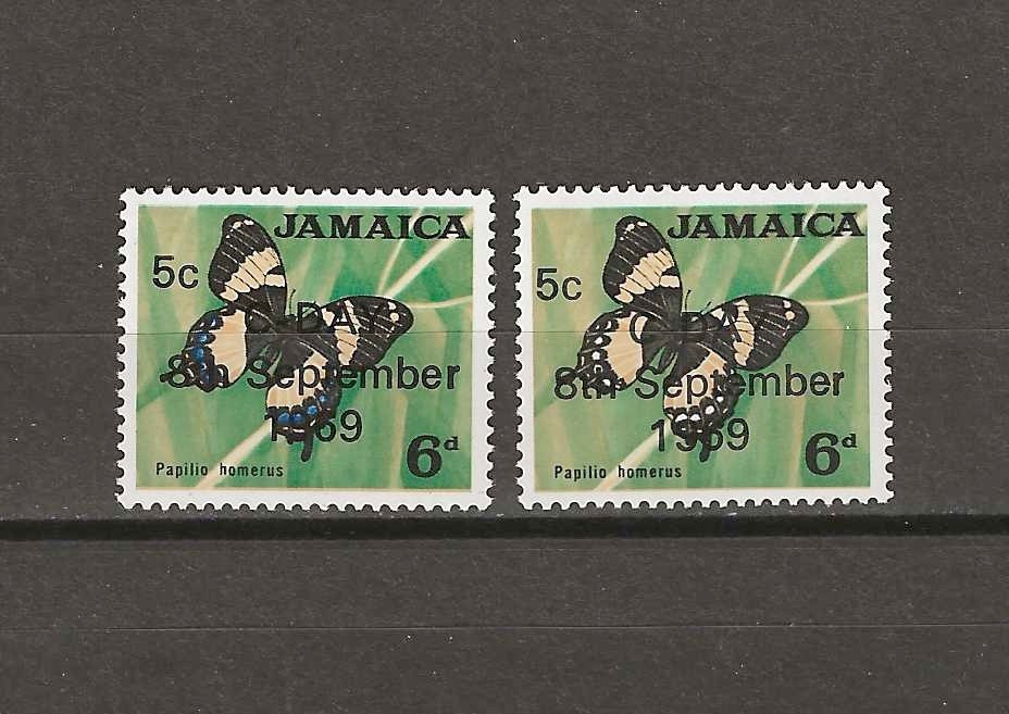 JAMAICA 1969 SG 284 + 284a MNH