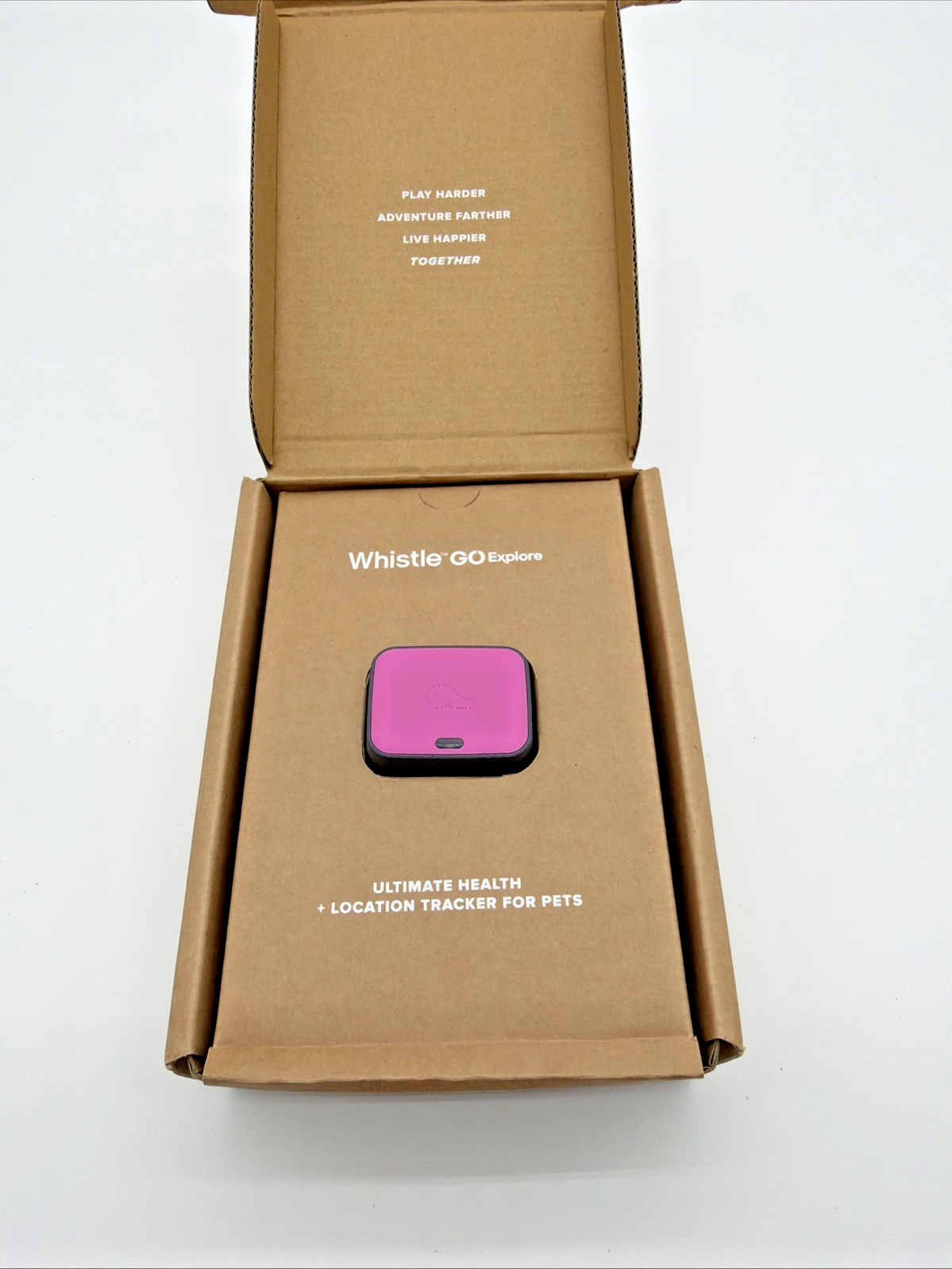 NEW Whistle GO Explore Pet GPS Tracker & Health Monitor Open Box