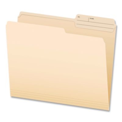 Esselte 1007078 Manila File Folders, 2/5-cut Tabs: Right, Letter Size, 0.75"