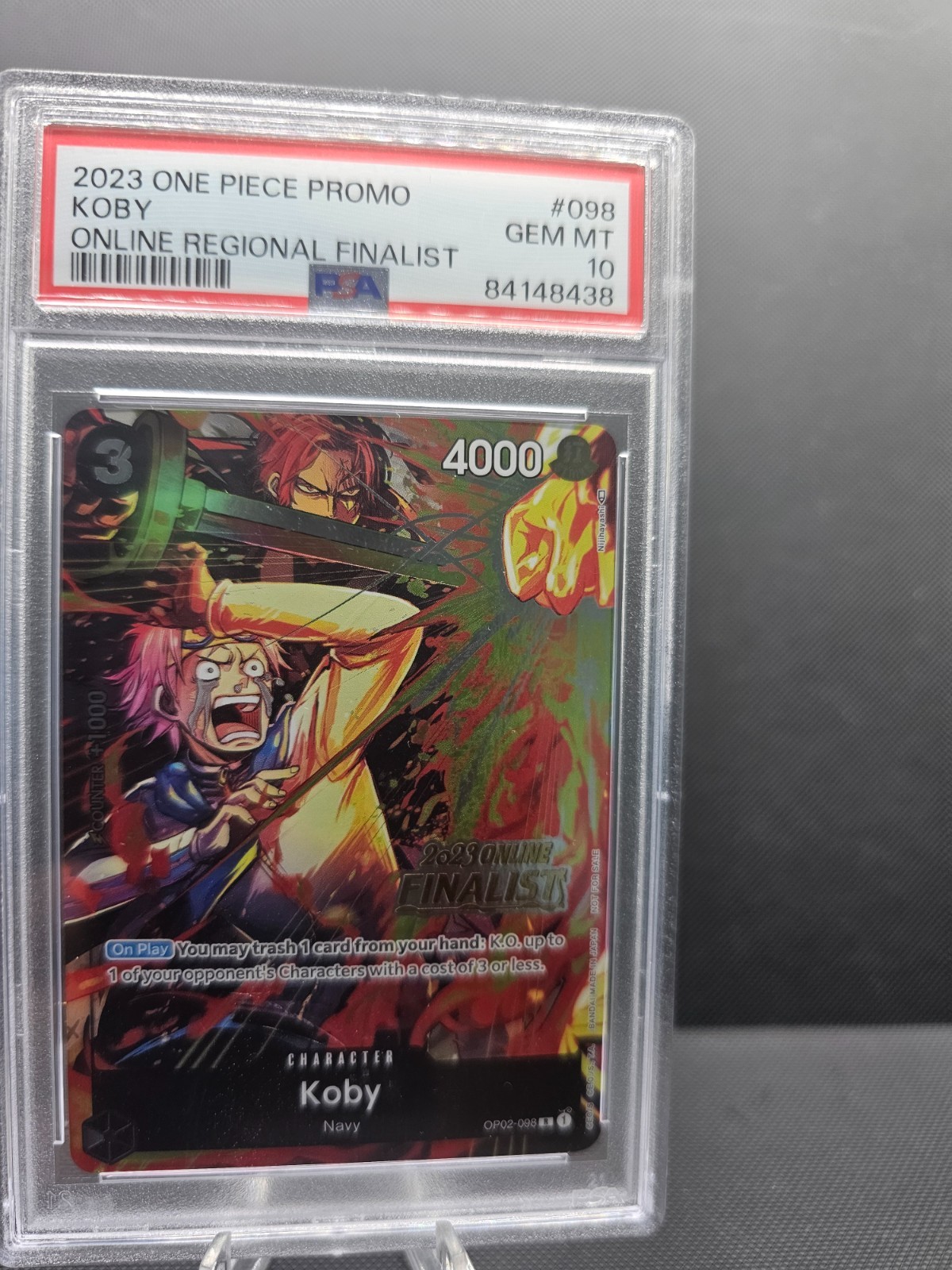 Koby (Online Regional 2023) [Finalist] OP02-098 One Piece  Foil PSA 10