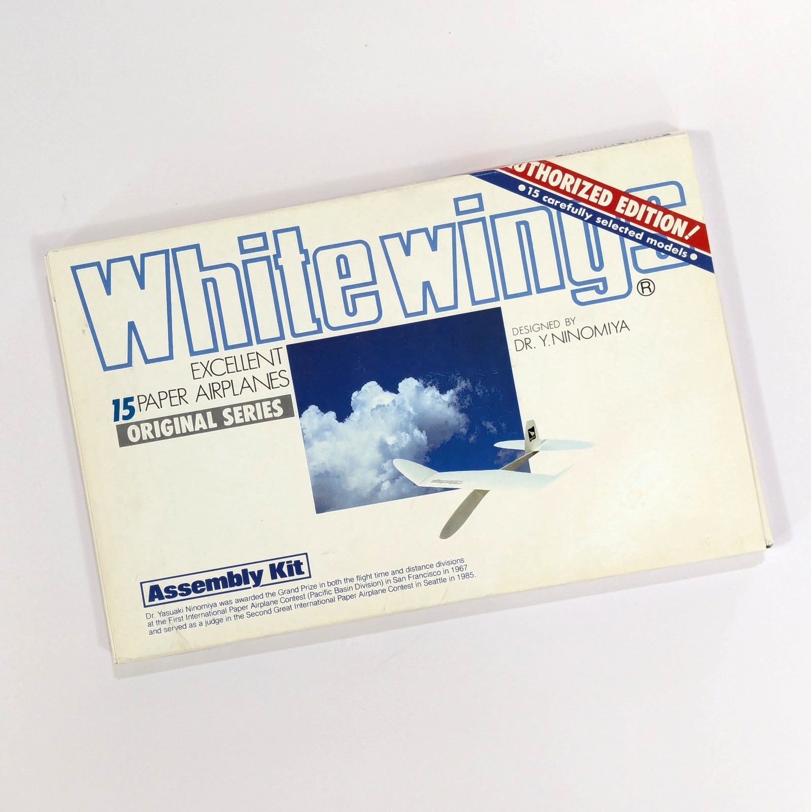 Vintage 1980 White Wings Paper Airplane Box Set Dr. Y Ninomiya Assembly Kit NEW