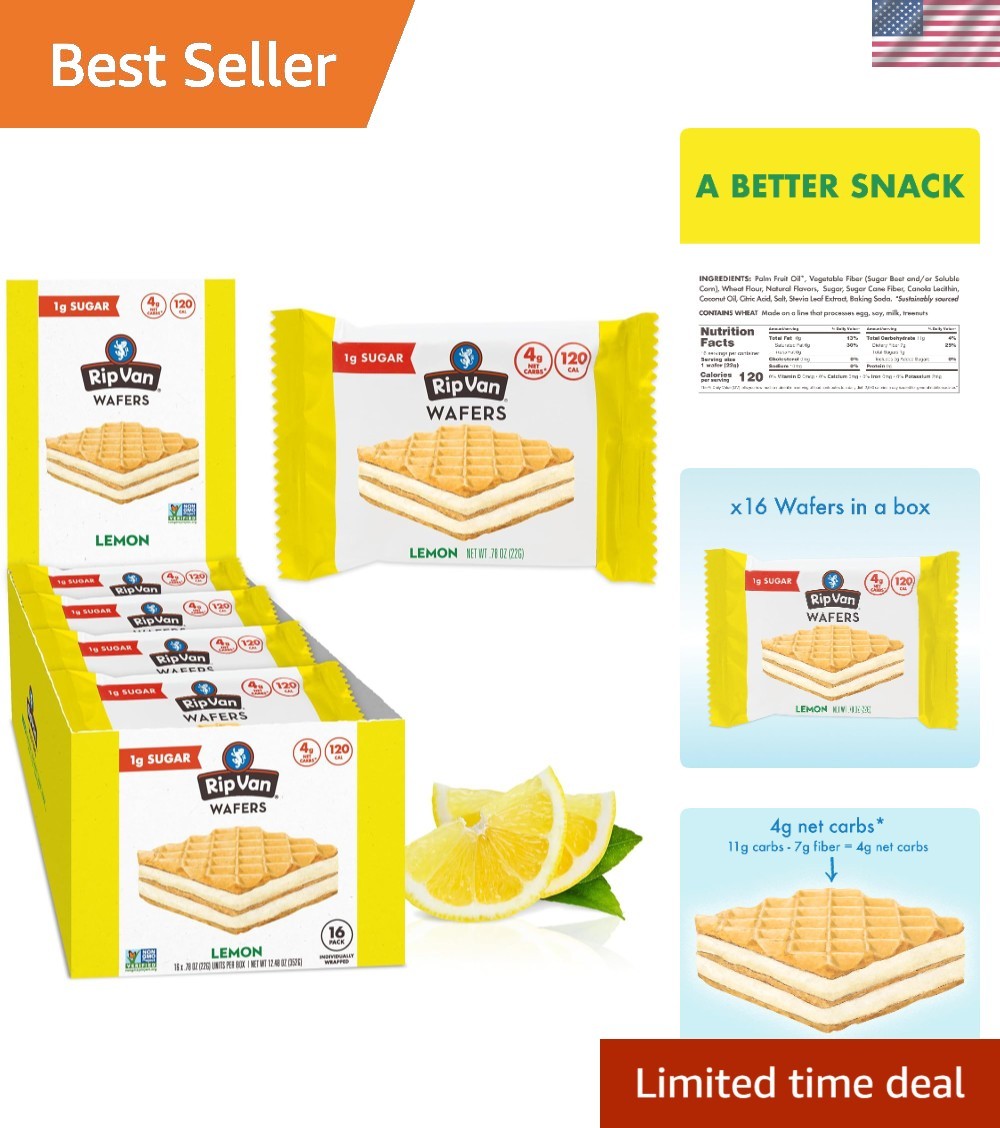 Low-Calorie  Lemon Cookies (16 Count) - Only 120 Calories & 0g Trans Fat