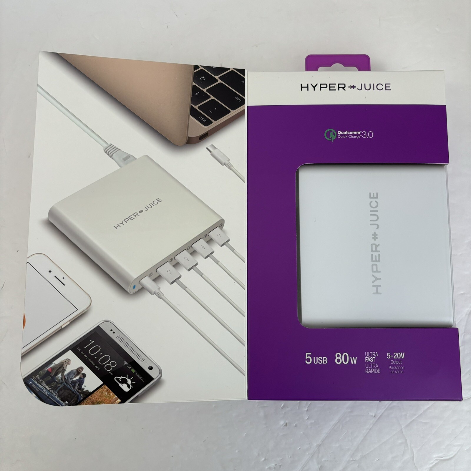 NEW Hyper Juice 80W USB-C Charger with 4 3.0 USB Ports