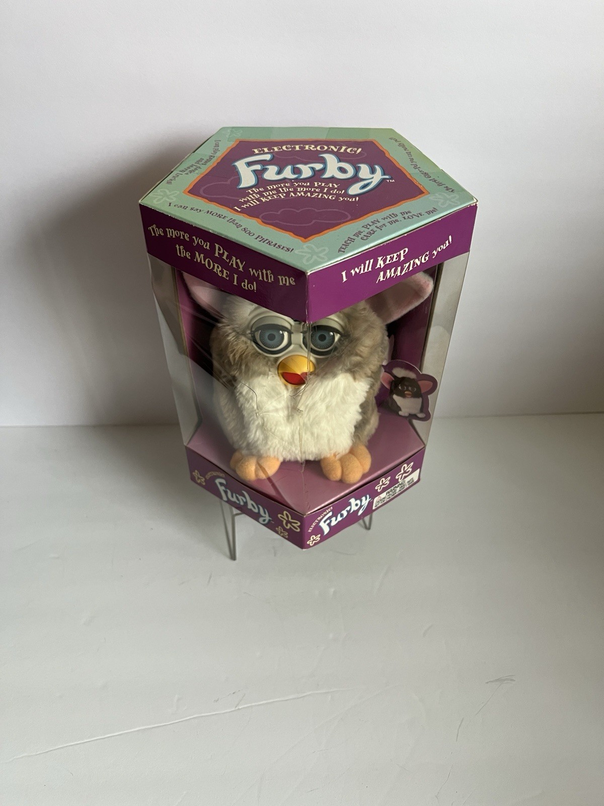FURBY 1998 ORIGINAL 1st Generation GREY TABBY / GRAY NEW IN BOX NOS