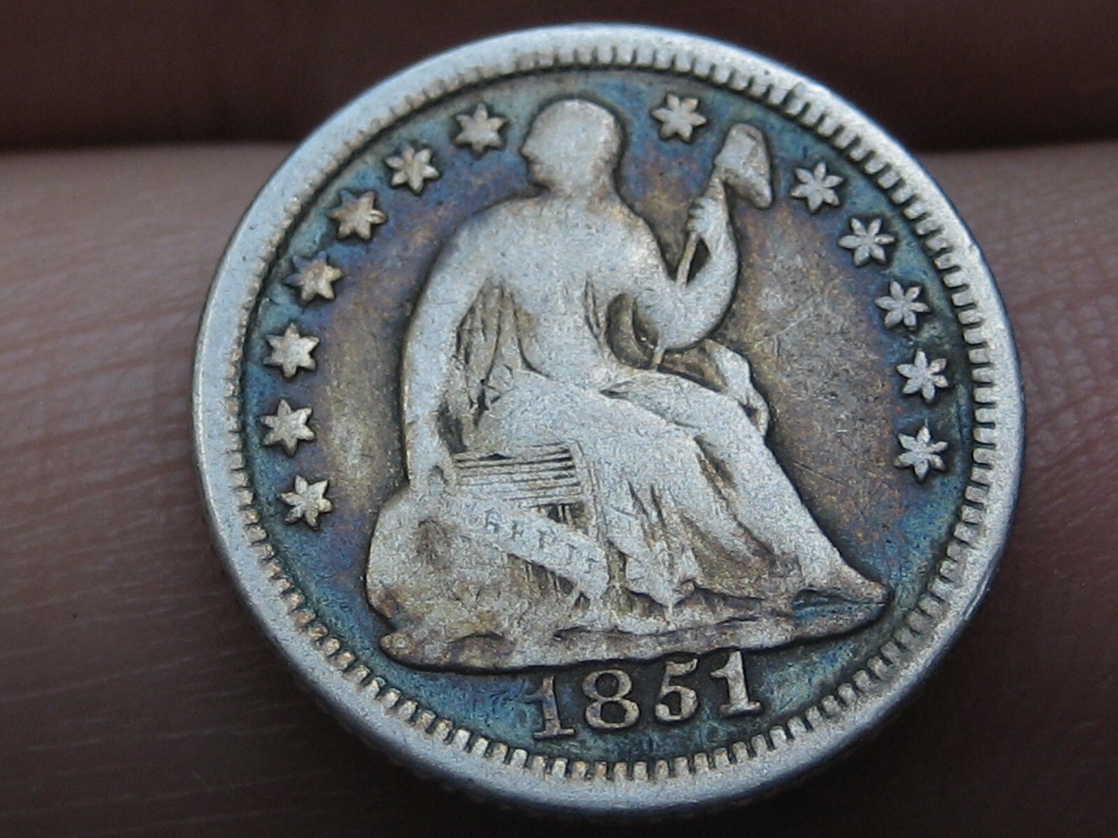 1851 O Seated Liberty Half Dime- New Orleans, Fine Details, Album Toned