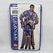 Butterick 6808 Men 34-48 Boys 2-8 Jacket See Sew Pattern Uncut