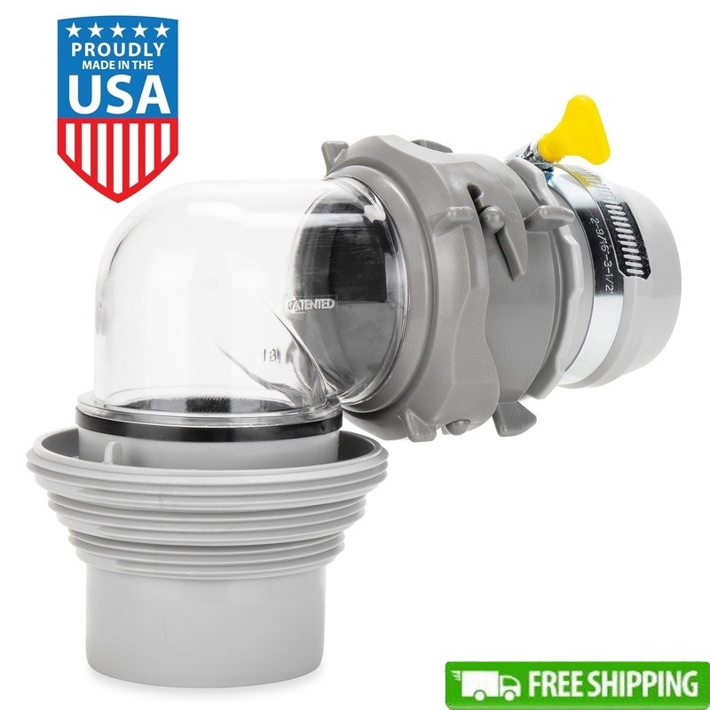 RV Sewer Hose Adapter Easy Slip 4-in-1 Elbow Kit Dump Station Connection New