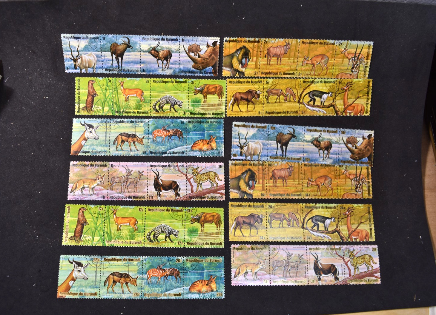 BURUNDI   1977 ANIMALS  S479-484 + C218-223    CTO