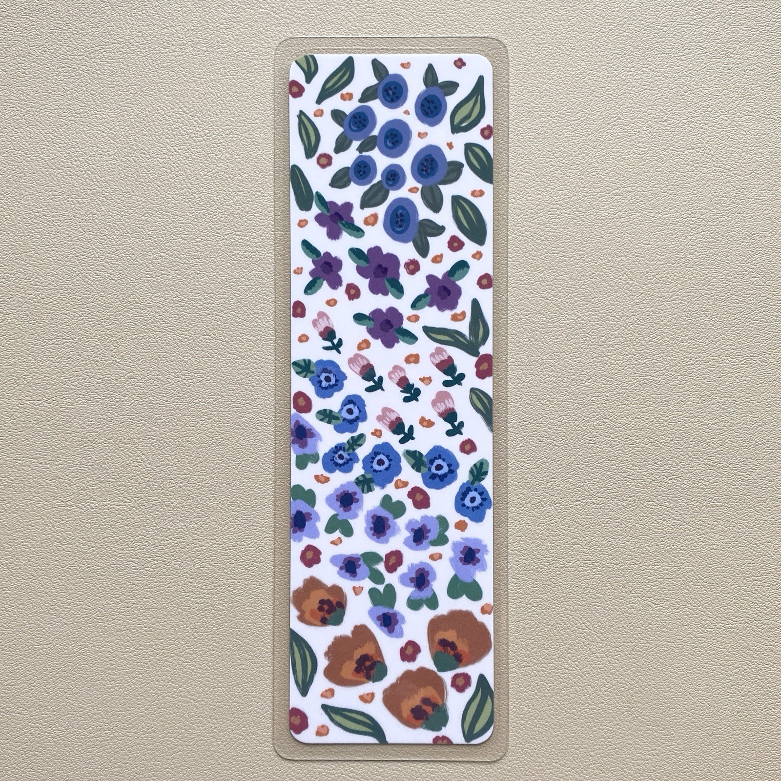 Pretty Florals Illustration, Bookmark For Books, Gift For Bookworms, Laminated