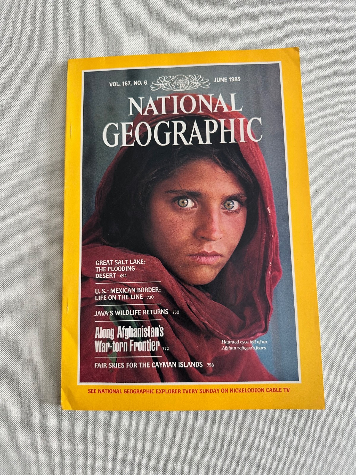 Vintage, Iconic  National Geographic Magazine Issue June 1985 Issue, Afghan Girl