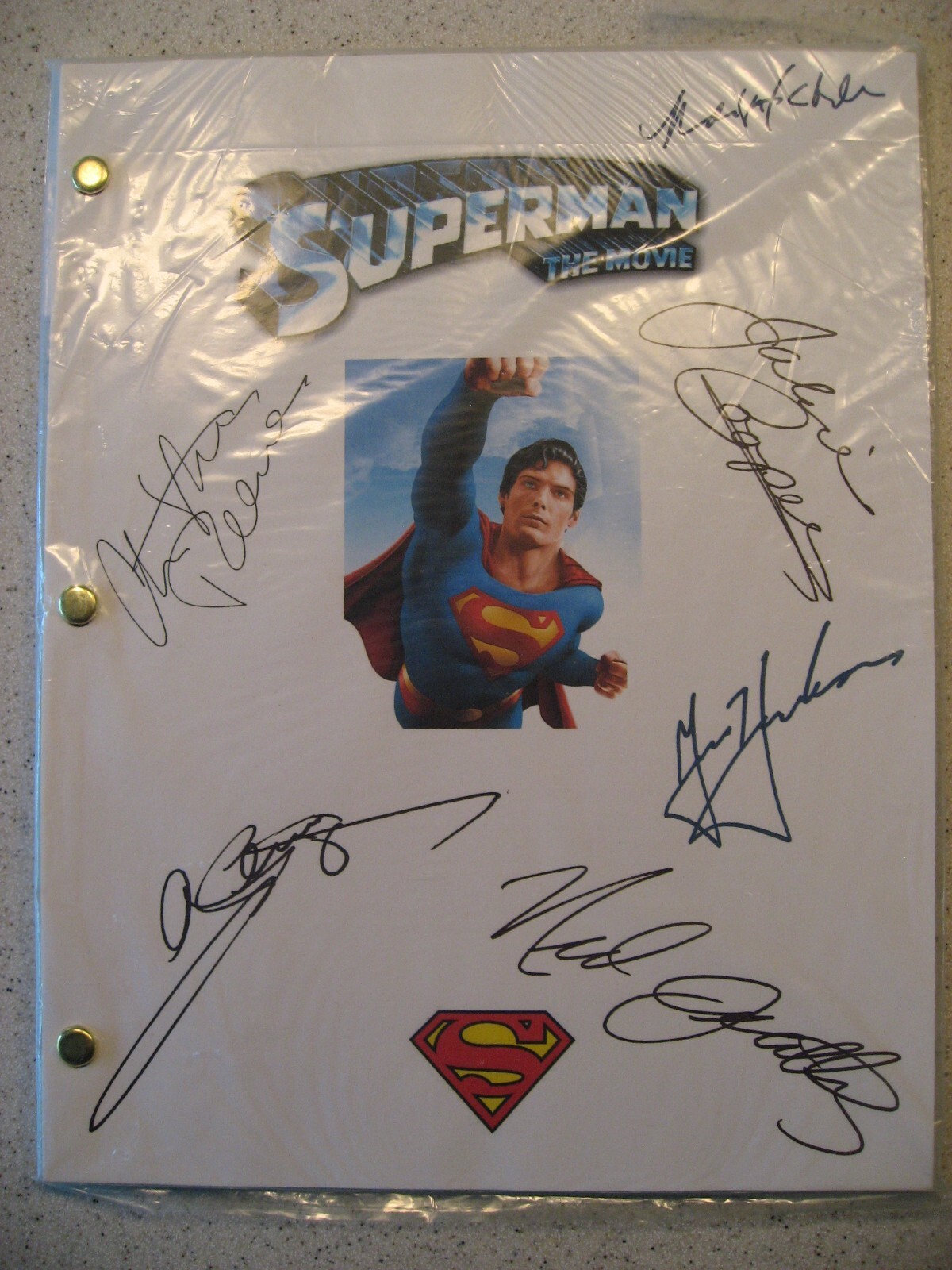 Superman The Movie Shooting Script Cast Signed Autograph Reprints July 1976 #3