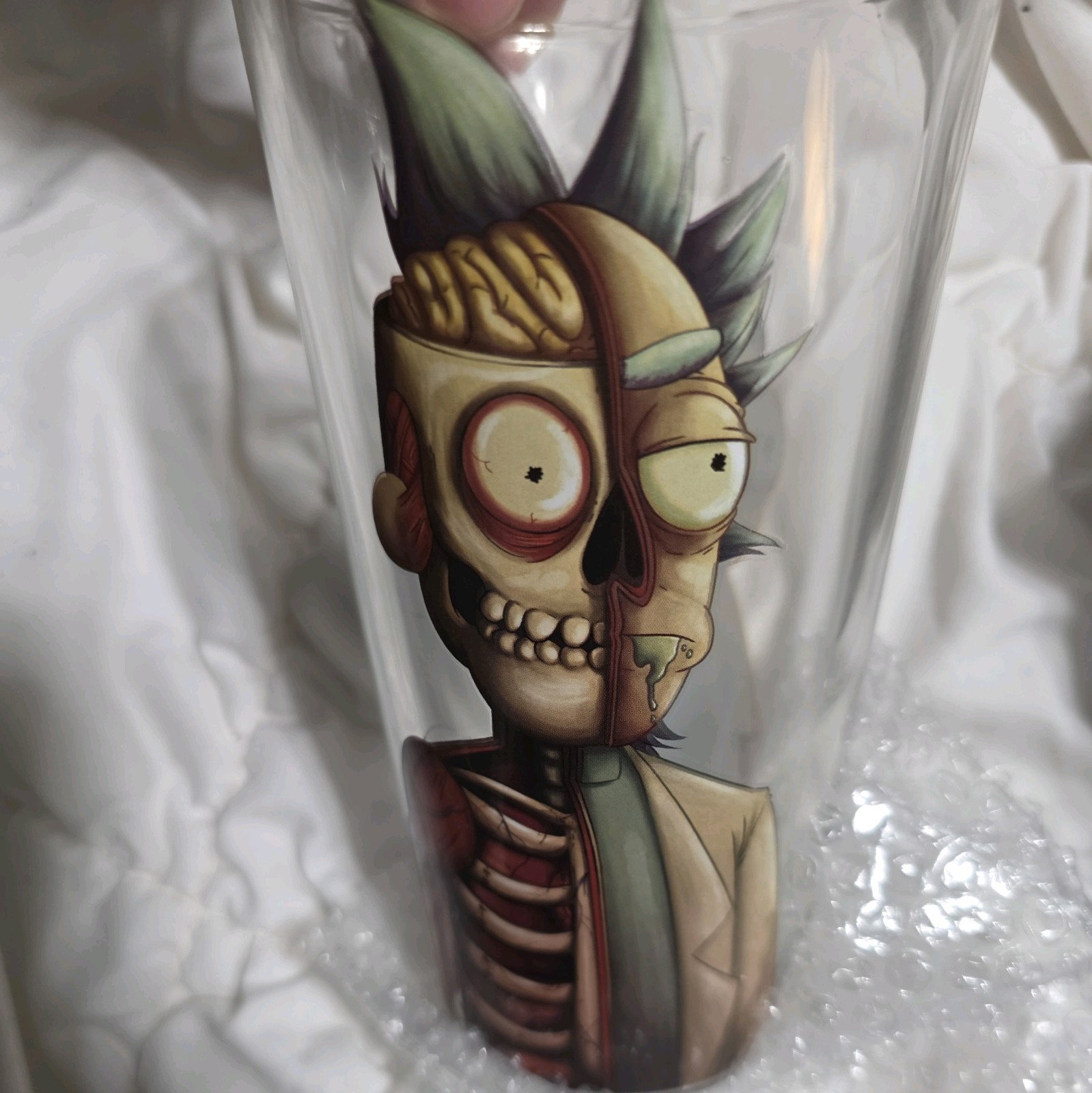 Rick and Morty Glass Tumbler Cartton Network 2019 Adult Swim
