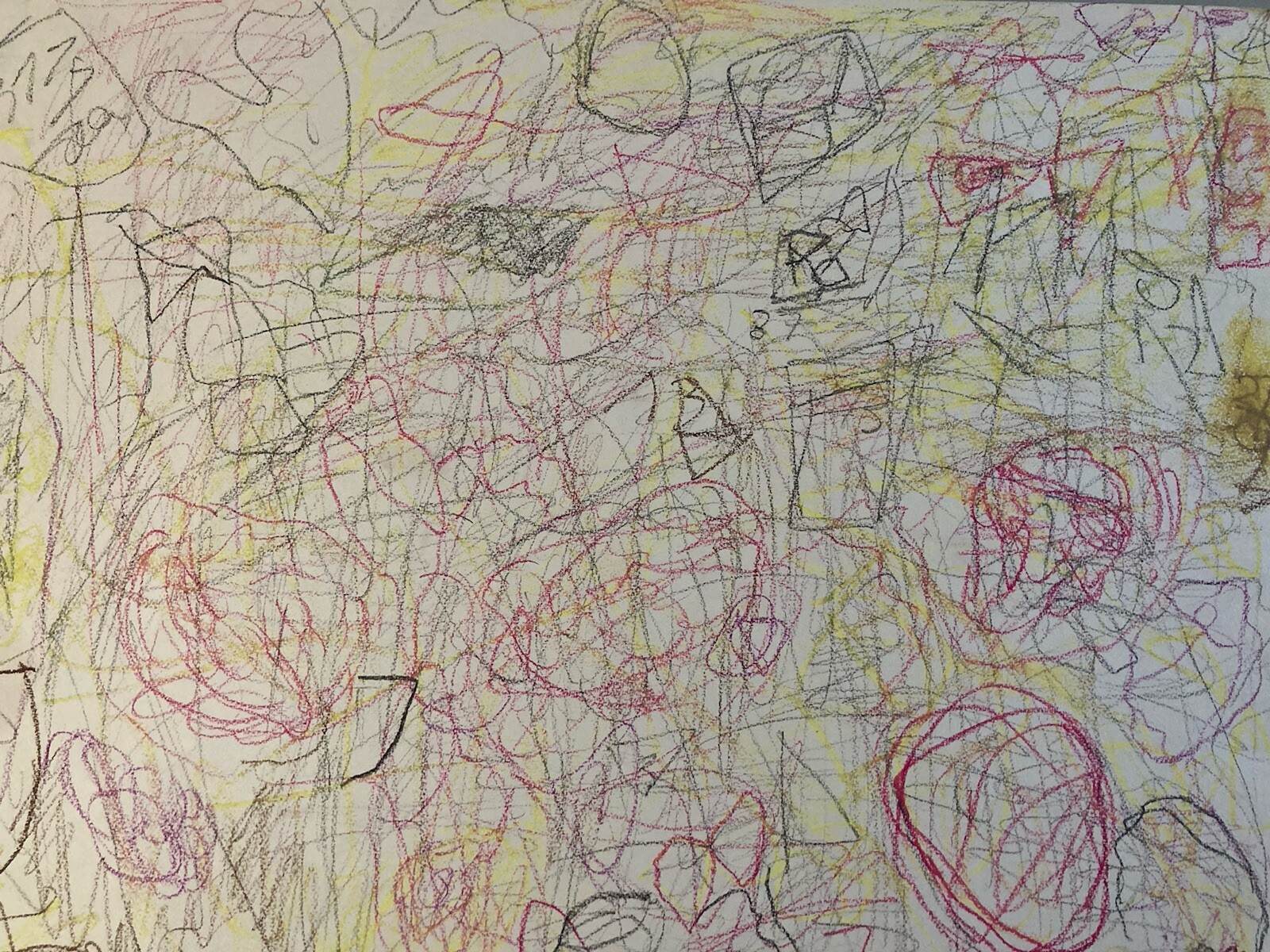 Drawing Pencil Painter Aurel Cojan Abstract Expressionism Signed 1990 Romania