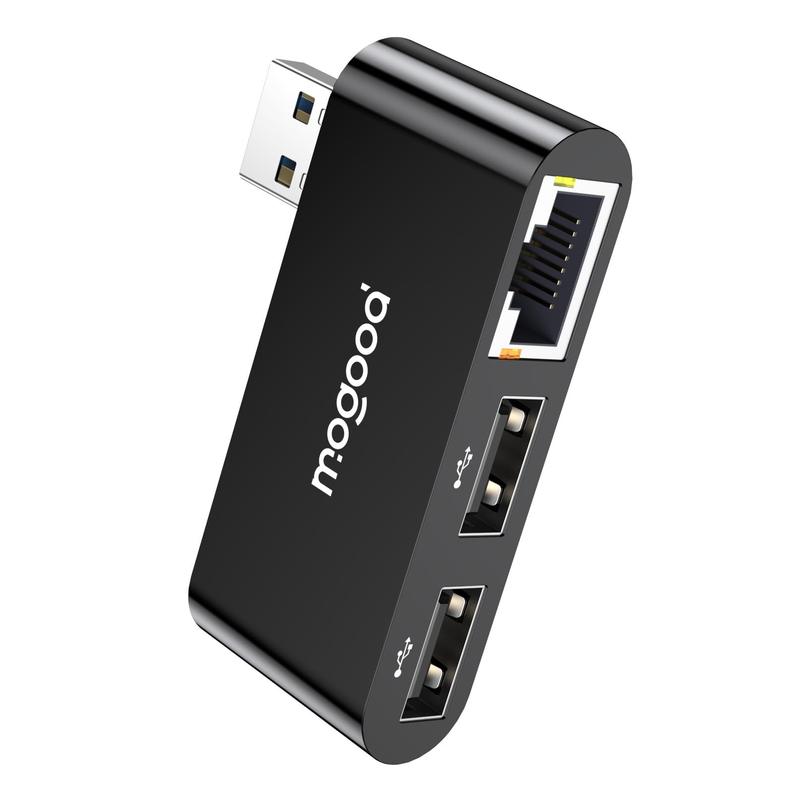 MOGOOD USB to Ethernet Adapter, Type A Gigabit LAN Network black 