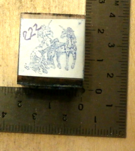 letterpress stamp #222 unicorns