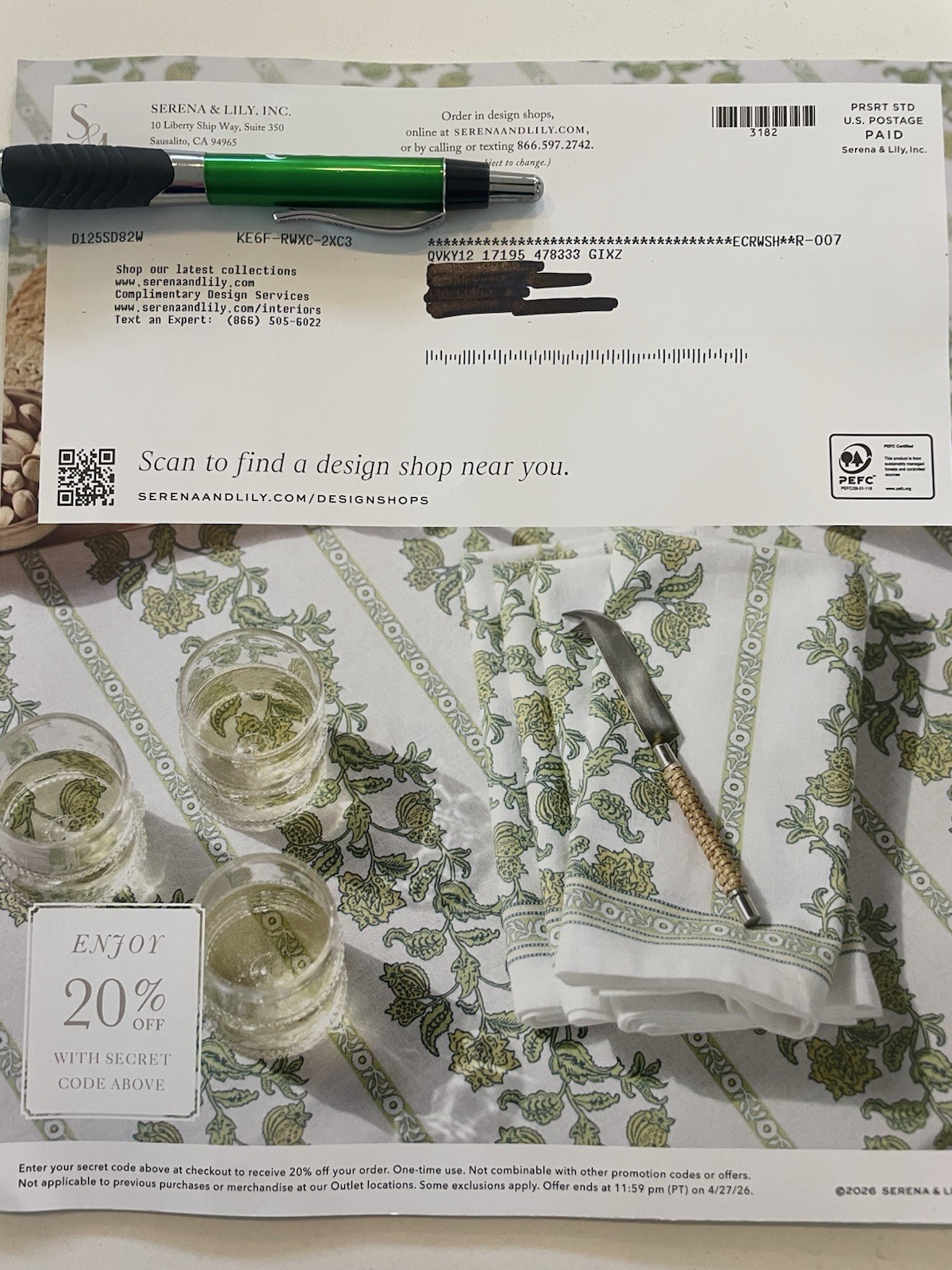 Serena & Lily March 2026 With 20% Off Coupon Code, Expires 4/27/26