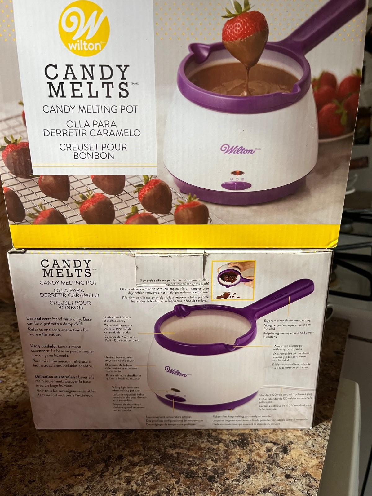 Wilton  Candy Chocolate Melting Pot 2.5 Cups New Open Box