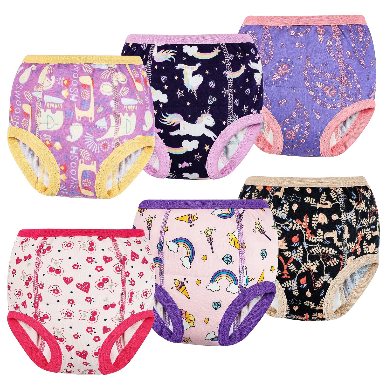 Potty Training Underwear for Girls Absorbent Cotton Training Pants Washable a...
